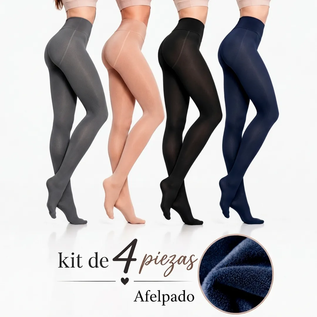 3303-UNI-N PANTIMEDIAS AFELPADAS KIT DE 4 15433